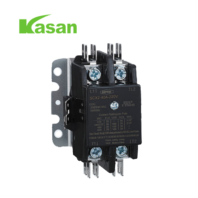 Contactor de 2 polos Bobina de 24v Contactor de propósito definido Contactor de CA para aire acondicionado